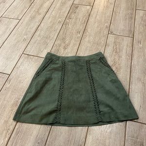 Gianni Bini High Waisted Suede Skirt